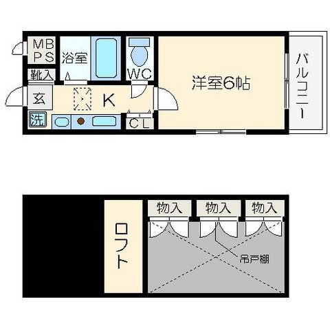 エステムコート梅田茶屋町の間取り