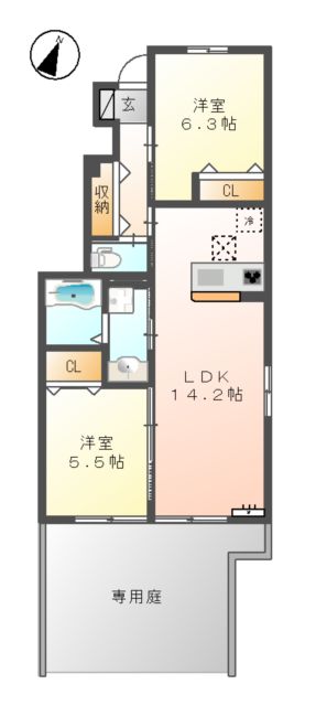 ルミナス国立Ⅰの間取り