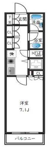 ベルジューレ越谷の間取り