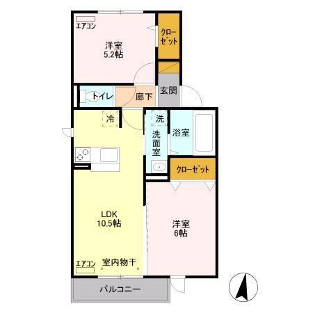 プロシード青葉台Bの間取り