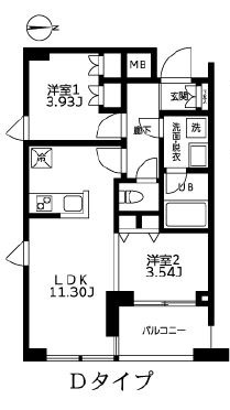 関口の完工年月(2019年2月)築の賃貸マンションの間取り