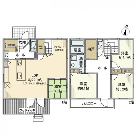 柱町字福部池戸建の間取り