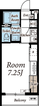 リブリ・サニープレイス元住吉Ⅱの間取り