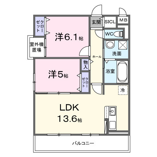 ティリア コートの間取り
