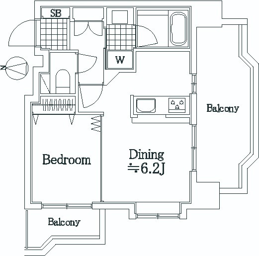 朝日パリオ鐘ケ淵の間取り