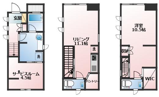 杉並区和田1丁目戸建の間取り