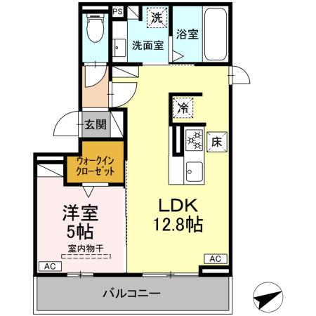 D-avance上六名Ⅱの間取り