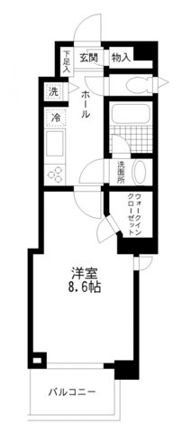 池袋本町の完工年月(2006年4月)築の賃貸マンションの間取り