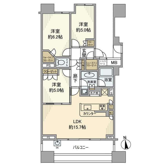 Brillia品川中延の間取り