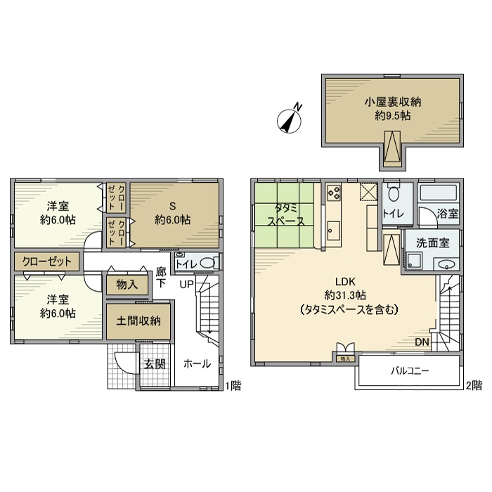 うれし野戸建の間取り