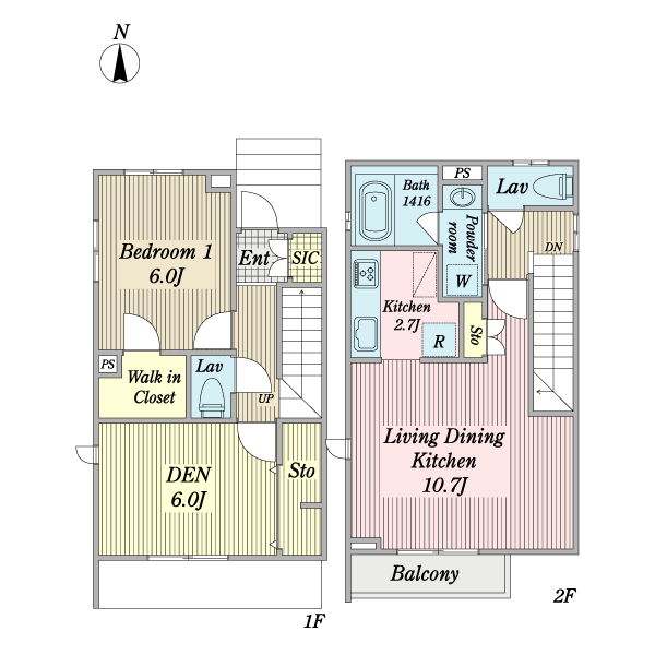 高蔵寺駅前戸建B棟の間取り