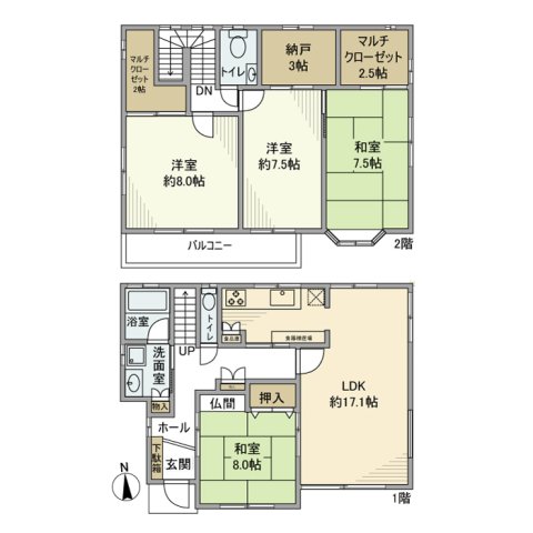 つくし野戸建の間取り