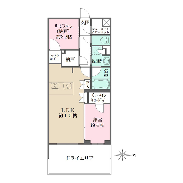 La Perla JiyugaokaⅡの間取り