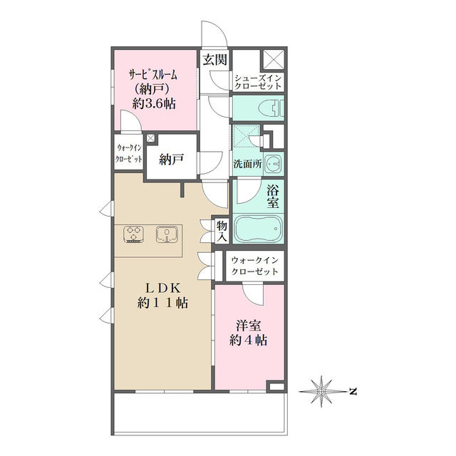 Ｌａ　Ｐｅｒｌａ　ＪｉｙｕｇａｏｋａⅡの間取り