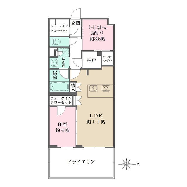 La Perla JiyugaokaⅡの間取り