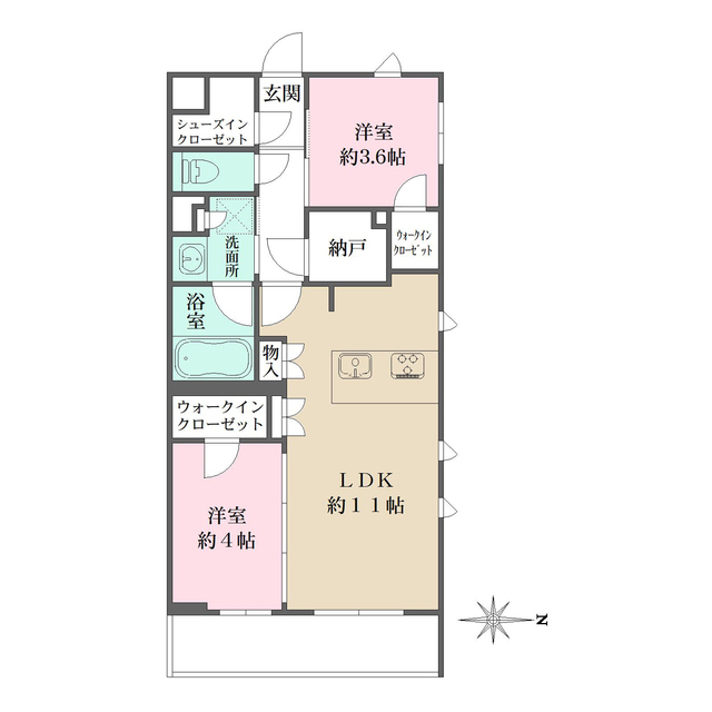 La Perla JiyugaokaⅡの間取り