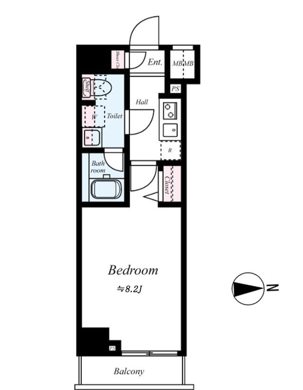 メインステージ武蔵関駅前Ⅱ・504号室の間取り