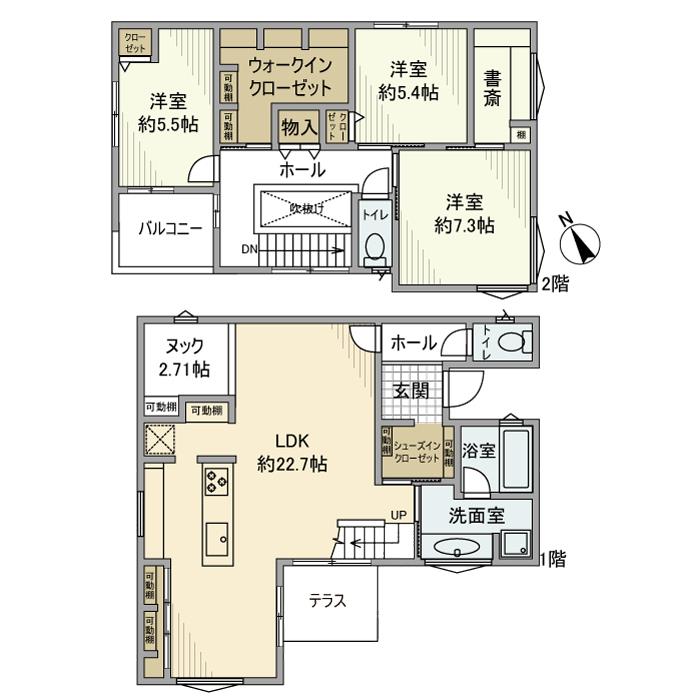 西山町3丁目戸建の間取り