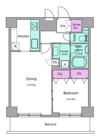 本郷の完工年月(2006年1月)築の賃貸マンションの間取り