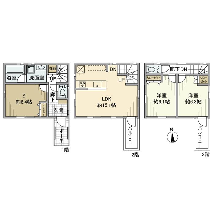 南砂戸建の間取り