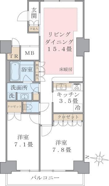 Brillia ist 東雲キャナルコートの間取り