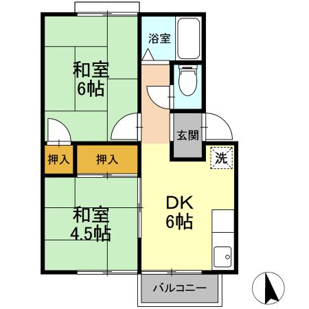 コーポしばたの間取り