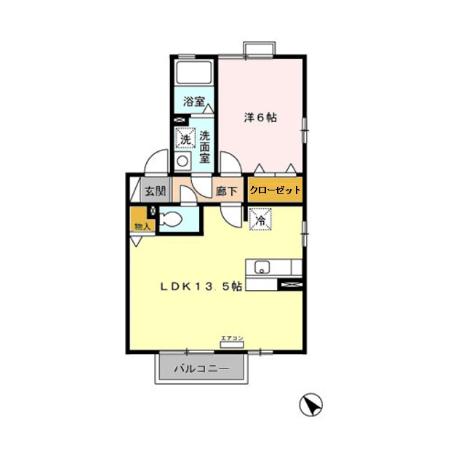 天王ガーデンⅡ Aの間取り