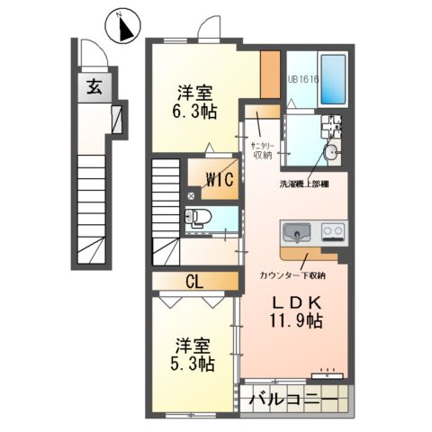 シェルル・ロココモダンⅡ本沢合(仮)の間取り