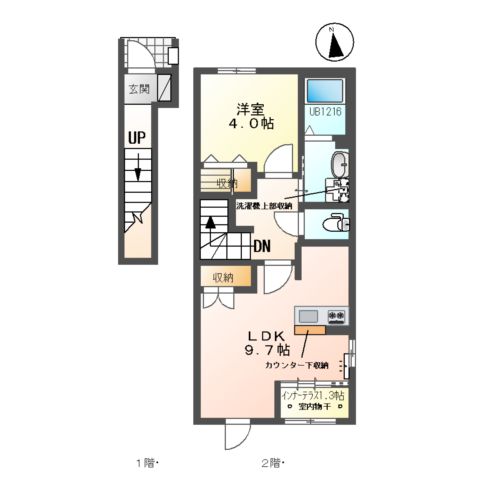 シェルル・スターテラス若林町(仮)の間取り