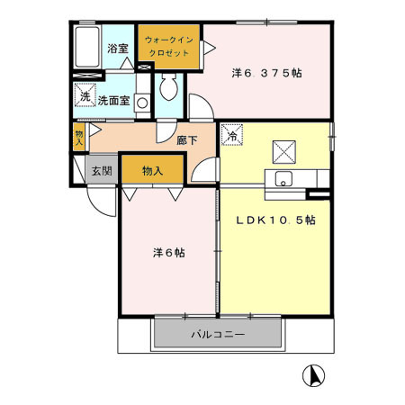ボンヌシャンス Aの間取り