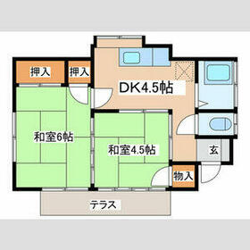 平牧貸家1の間取り