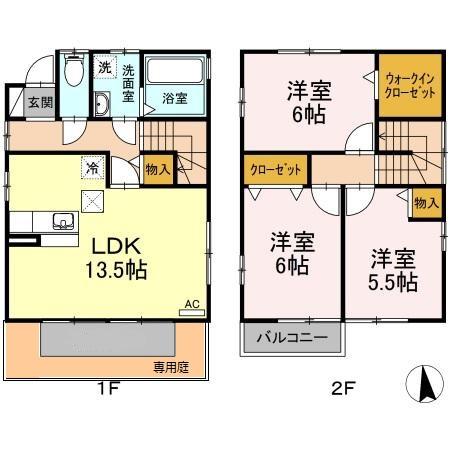 長谷川様邸貸家 (D)の間取り