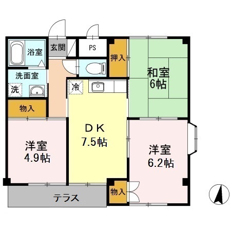 サンライズいわざきの間取り