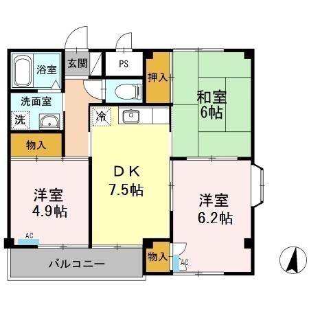 サンライズいわざきの間取り