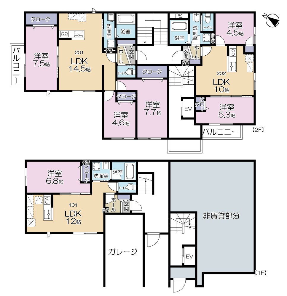 (仮称)流山市西平井3丁目計画の間取り