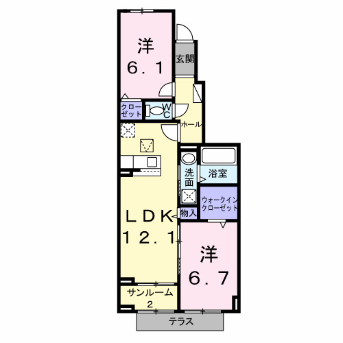 ベル・コリーヌBの間取り