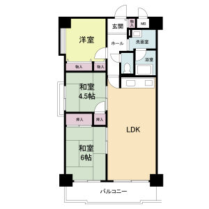 ル・ミュー貝塚の間取り