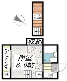 レオパレス江戸川台第０３・0203号室の間取り