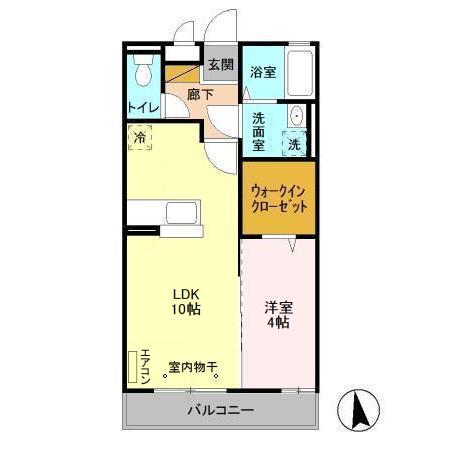 アヴェニール志津Aの間取り