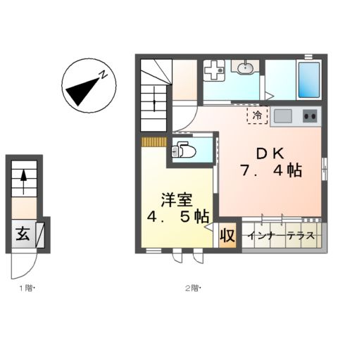 (仮称)善行新築アパートの間取り