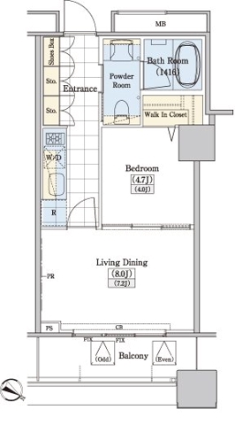 上池袋の完工年月(2009年5月)築の賃貸マンションの間取り