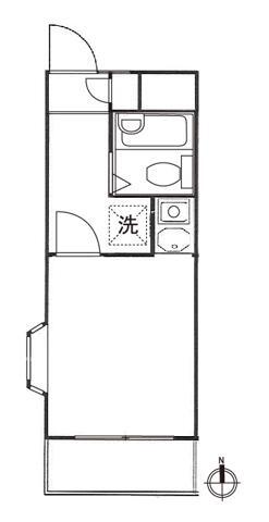 上馬の完工年月(1990年10月)築の賃貸マンションの間取り