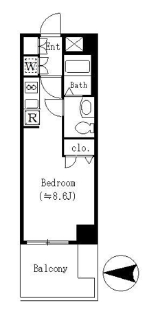 白河の完工年月(2008年2月)築の賃貸マンションの間取り