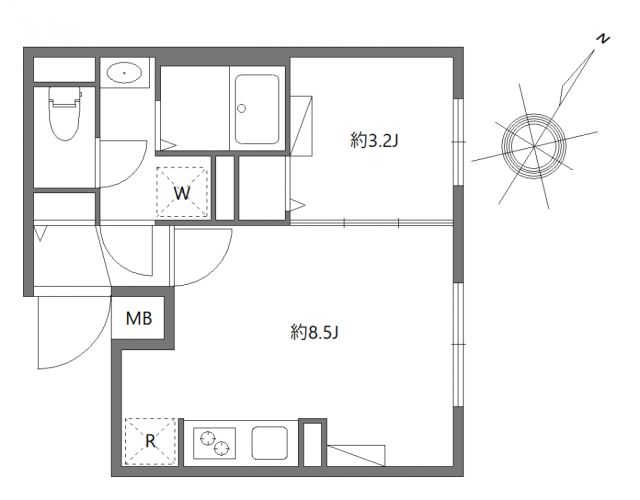 エルファーロ目黒Ⅰの間取り