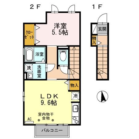 カーサスガⅡの間取り