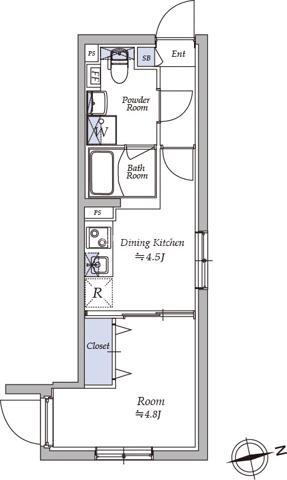 南品川の完工年月(2024年8月)築の賃貸マンションの間取り