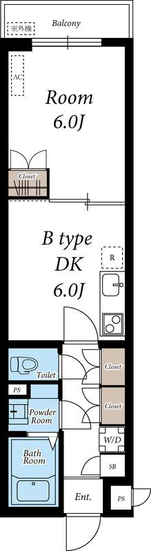 リブリ・K & W 上池台の間取り