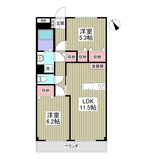 グランドマンション中内出の間取り