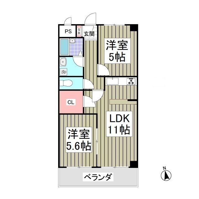 サンハイツ東大和の間取り
