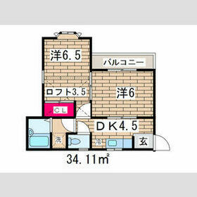 レオパレス衣笠13の間取り
